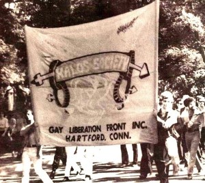 Kalos Society contingent at the NYC Stonewall celebration, 1970